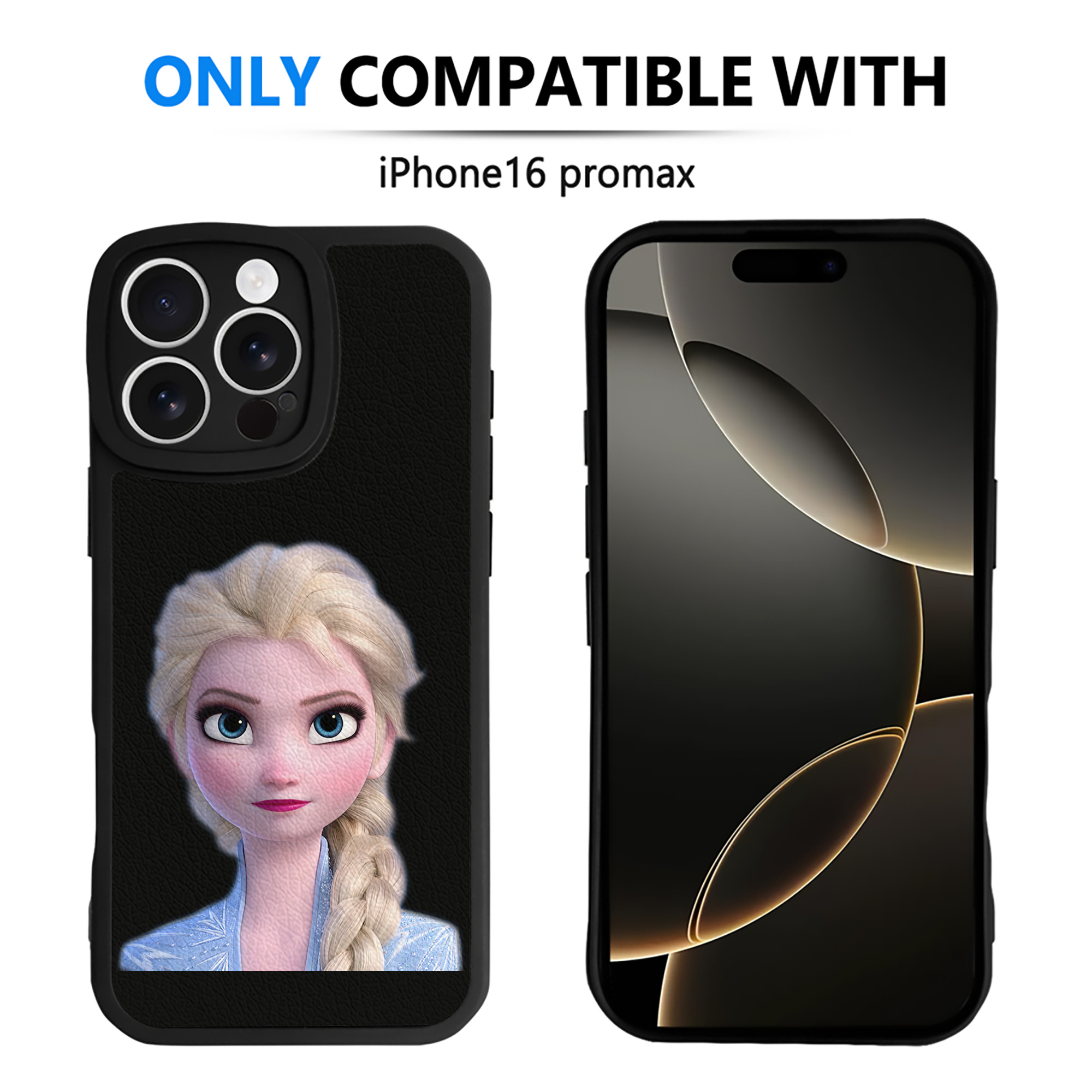 （画像用） アナと雪の女王 アンナ エルサ Frozen Anna Elsa 【iPhone 16シリーズ対応】シリコンスマホケース（レザー調） 材質：シリコン
